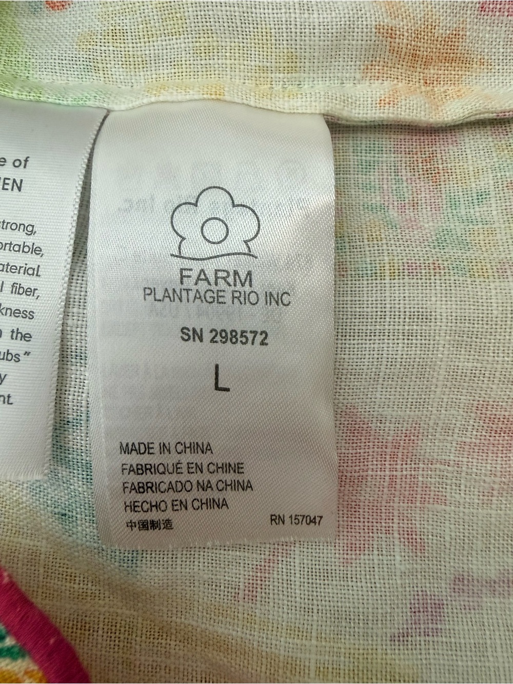 FARM Rio Tropical Sleeveless Linen Cutwork Open Back Top L - Picture 4 of 6